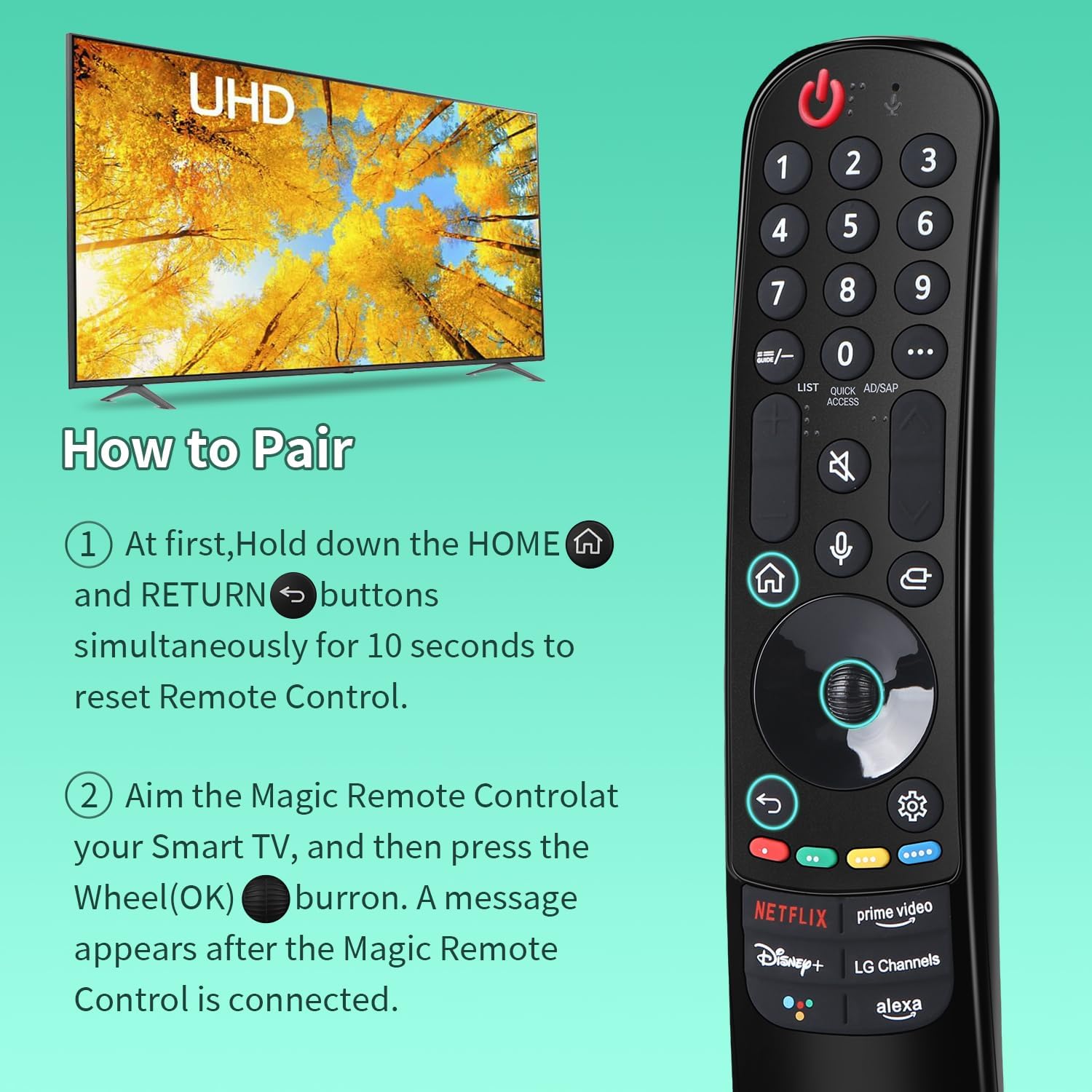Thumbnail 6 de Gvirtue MR22GN Voice Remote for LG TVs with Pointer and Voice Control