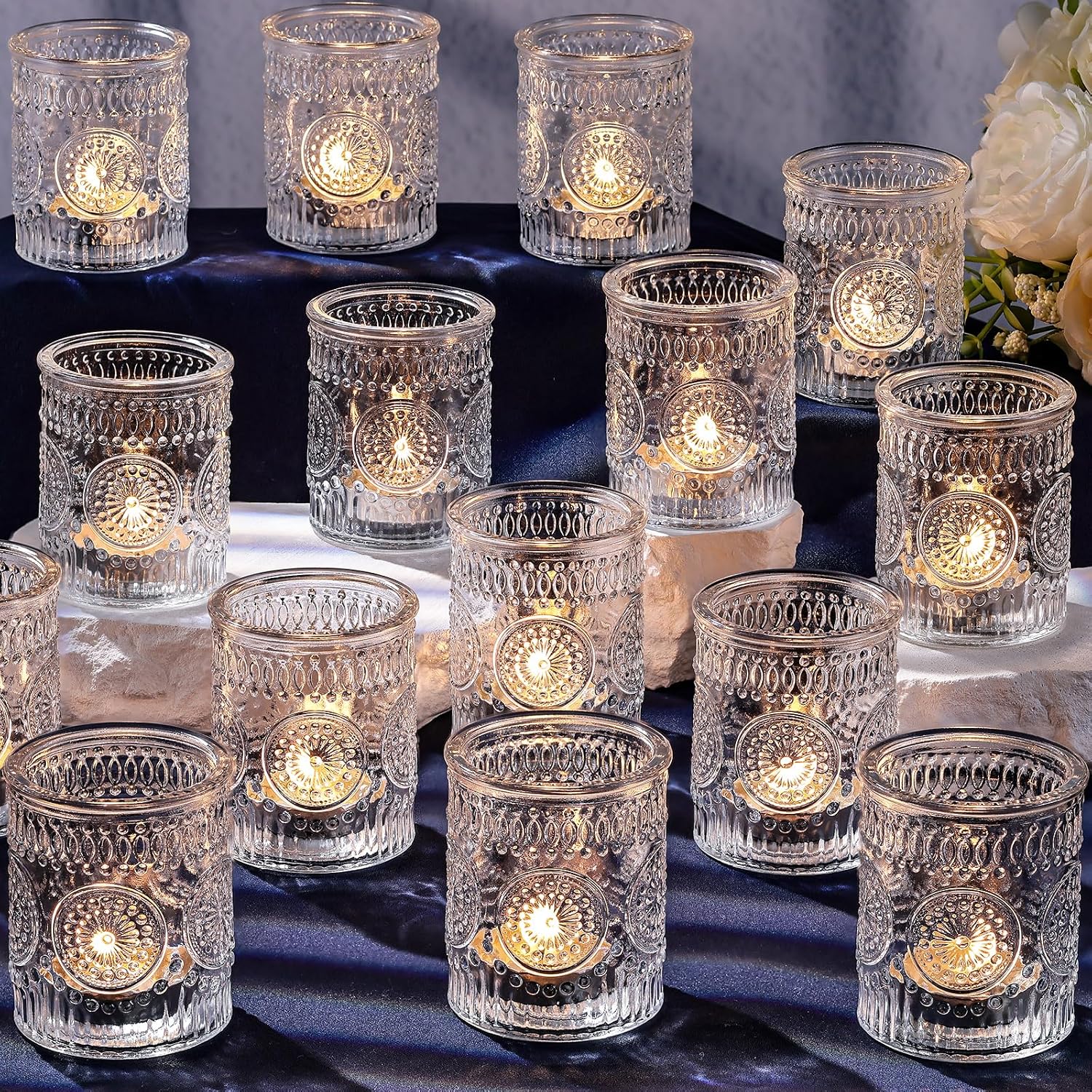 DARJEN Clear Votive Candle Holders 36 pack 🕯