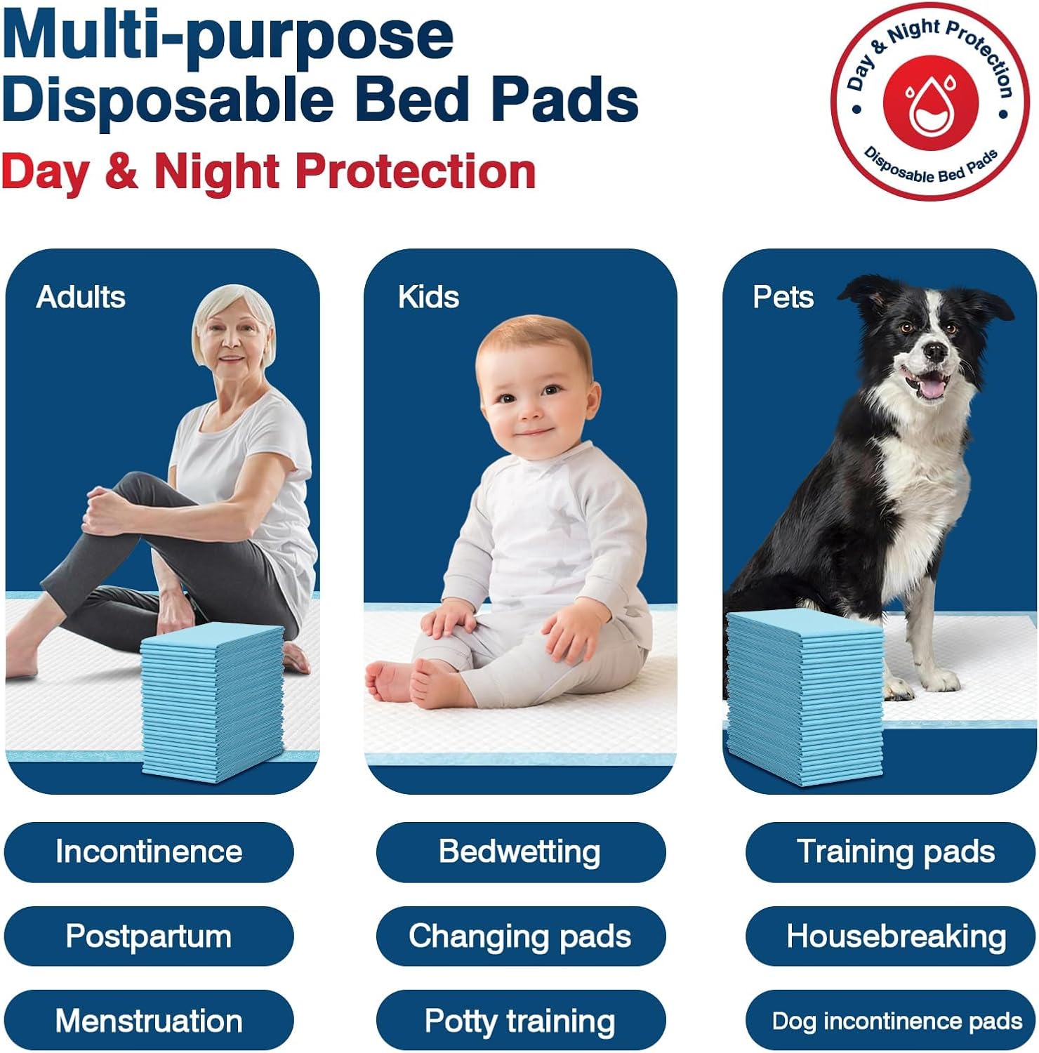 Thumbnail 5 de BIGGMED 30x36 Tear-Resistant Bed Pads