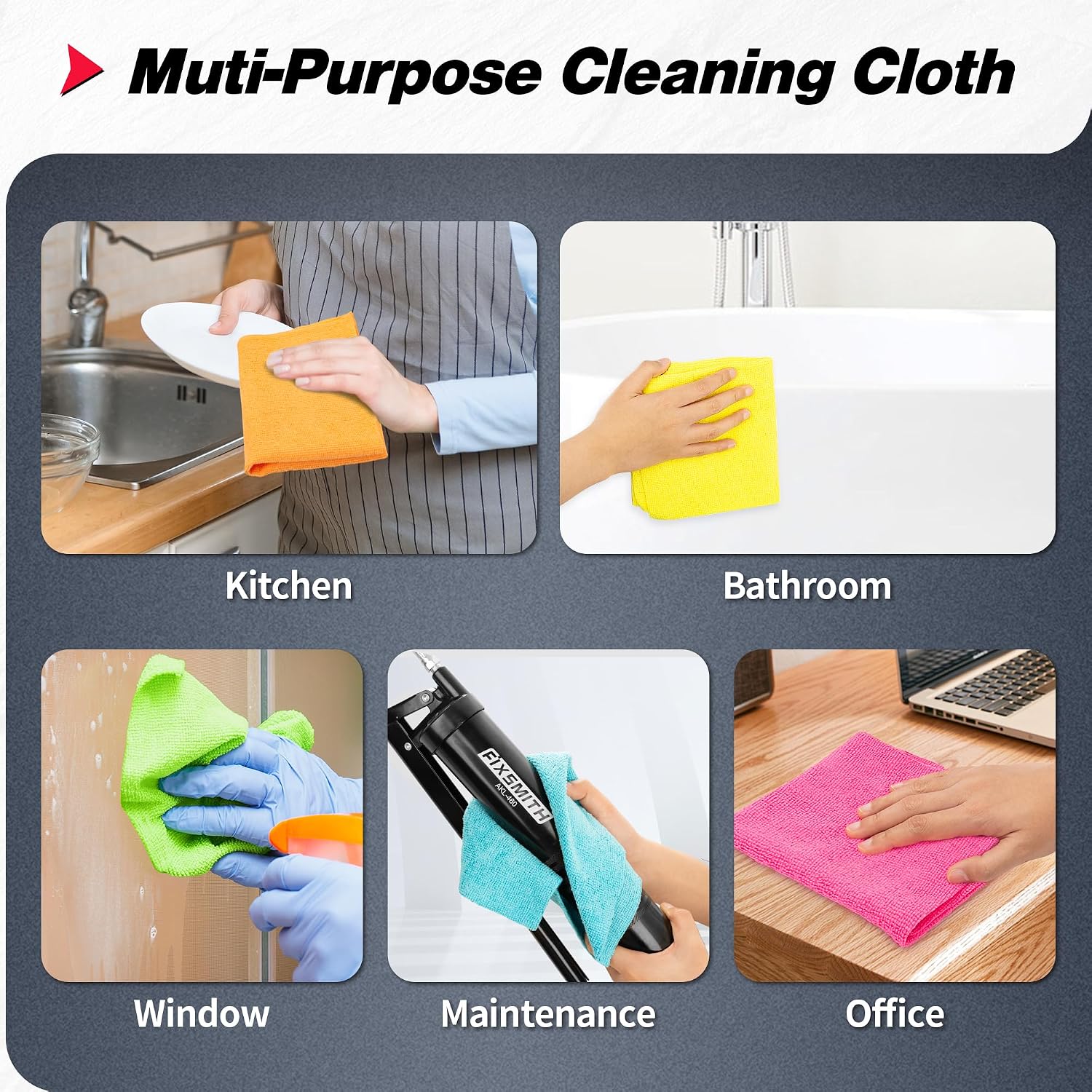 Thumbnail 6 de FIXSMITH Microfiber Cleaning Cloth 100 Pack 🧽