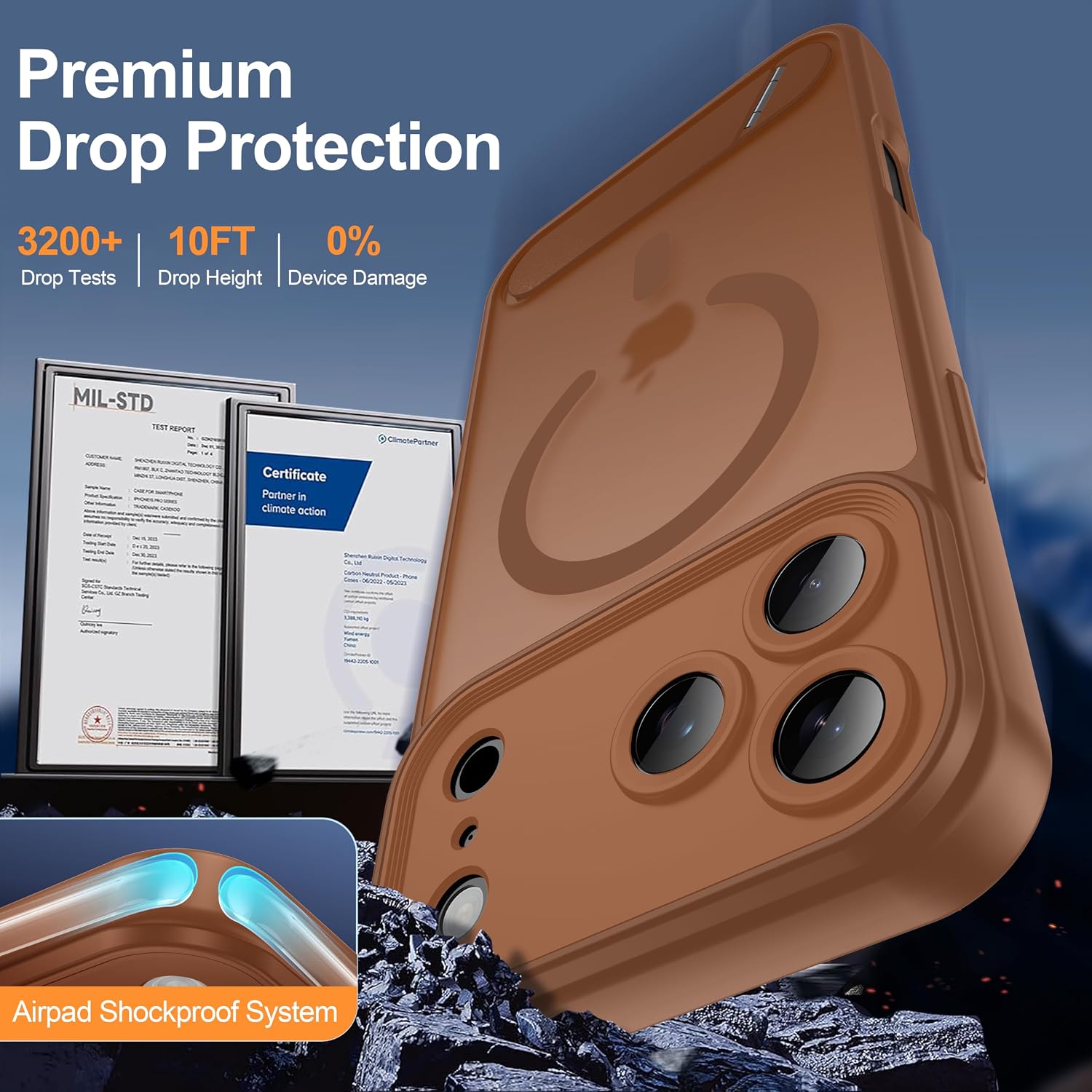 Detalle de AMILIFECASES iPhone 18 Pro Case with MagSafe, Kickstand and Camera Protection