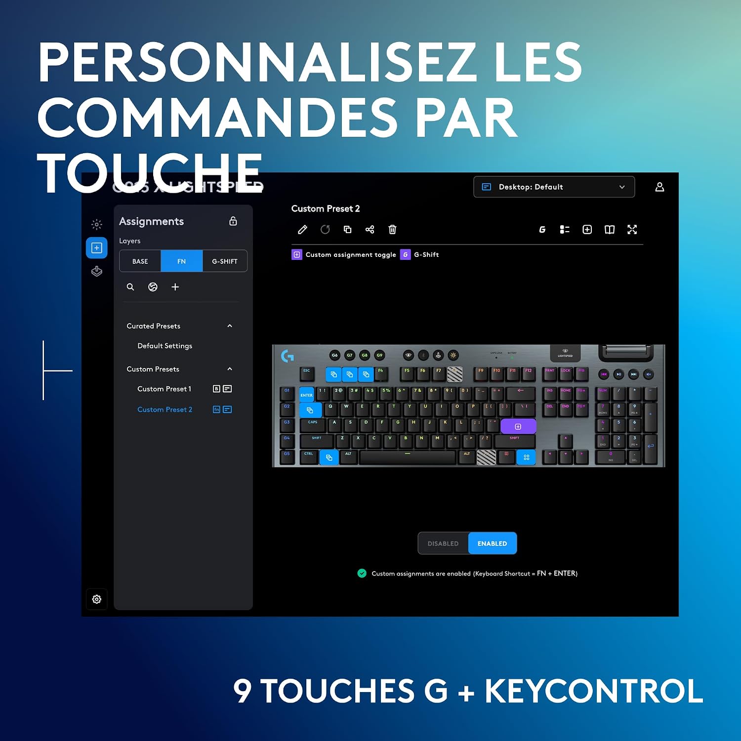 Detalle 2 de Logitech G G915 X clavier gaming ⌨