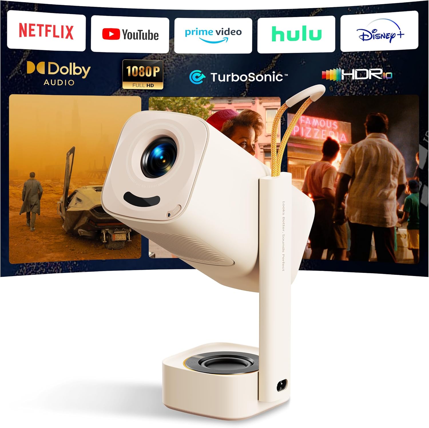 Vidéoprojecteur Portable YABER T1 Pro2 : Full HD, Dolby Audio et WiFi 6