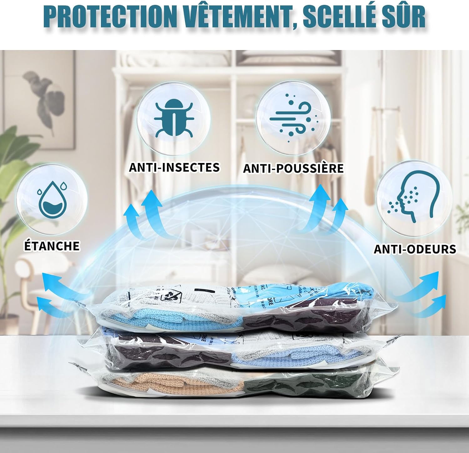 Detalle de Accenter Sac sous vide 3XL 100x80cm