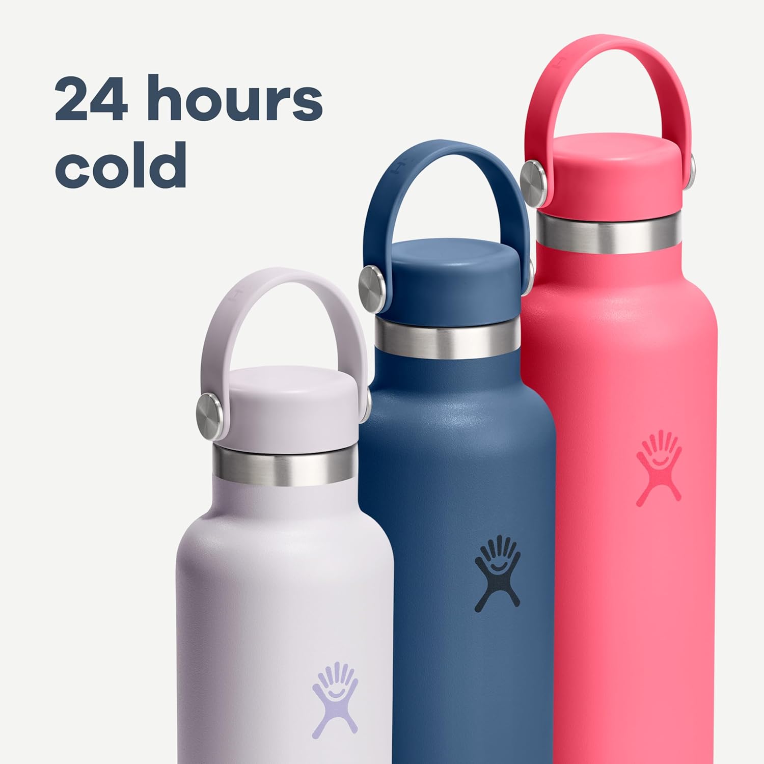 Detalle de Hydro Flask Water Bottle - 24 Oz Harbor Blue with Leakproof Cap