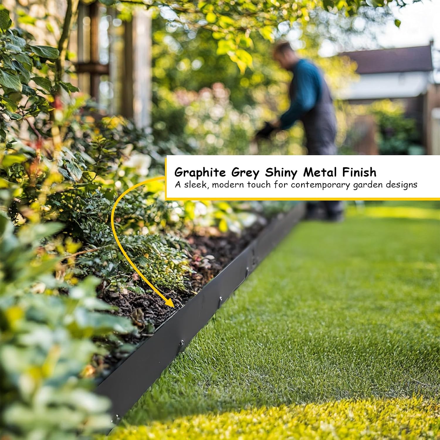 Detalle 2 de Nicoman Anthracite lawn edging 150mm 5m