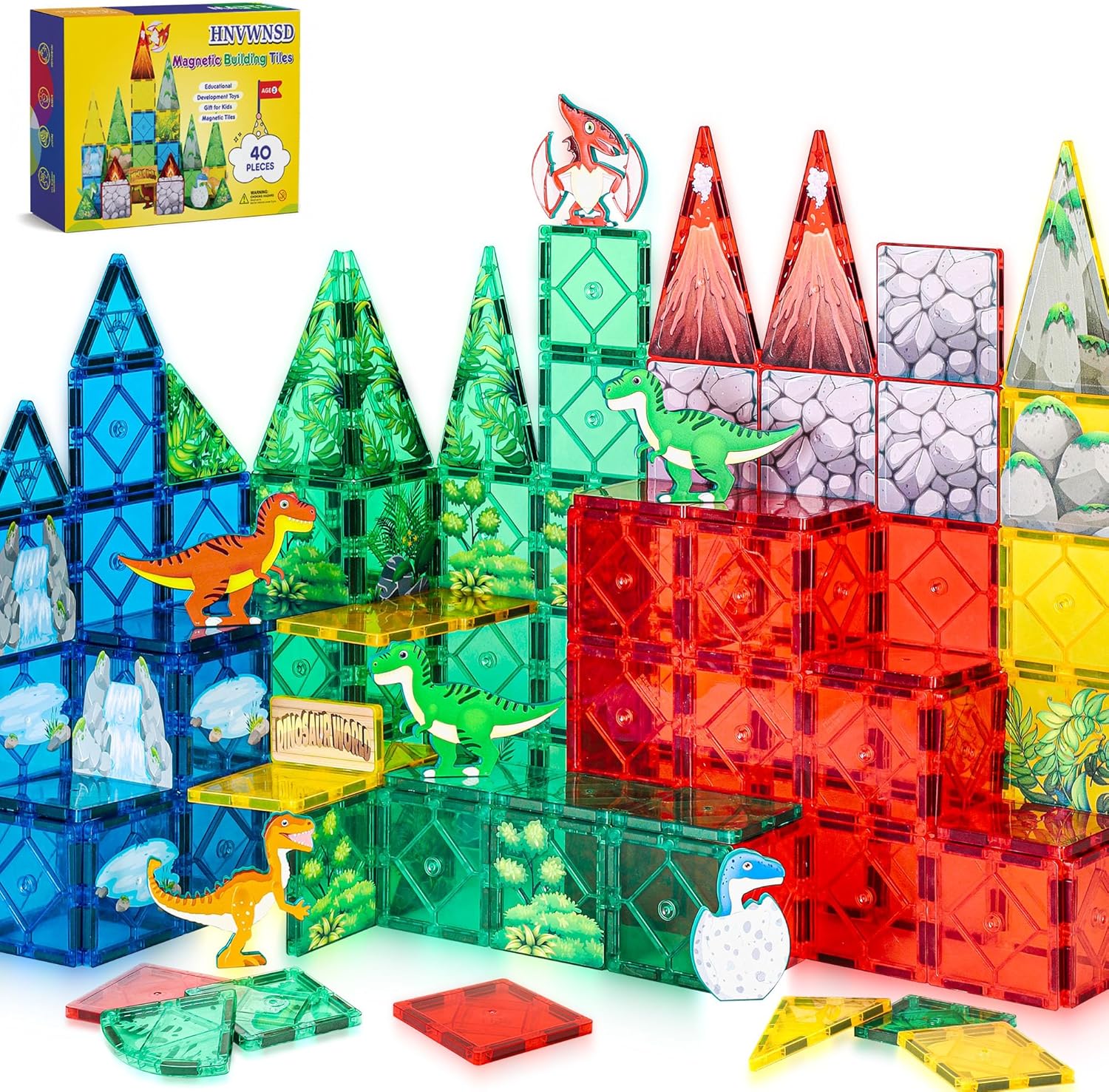 Detalle de Magnetic Marble Run (66pcs) Magnetic Tiles Ball Run construction toy for ages 3–8+