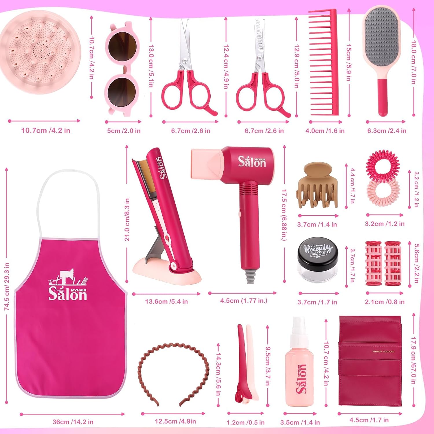 Detalle 2 de GAGAKU Set di Parrucchieri Bambini 22 pezzi