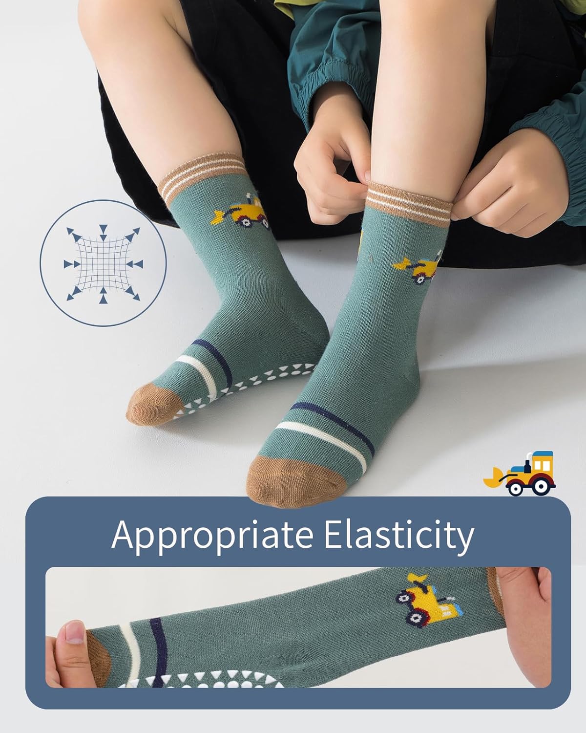 Detalle de Kyopp Chaussettes rigolotes enfants – lot de 10 paires en coton avec motifs animaux