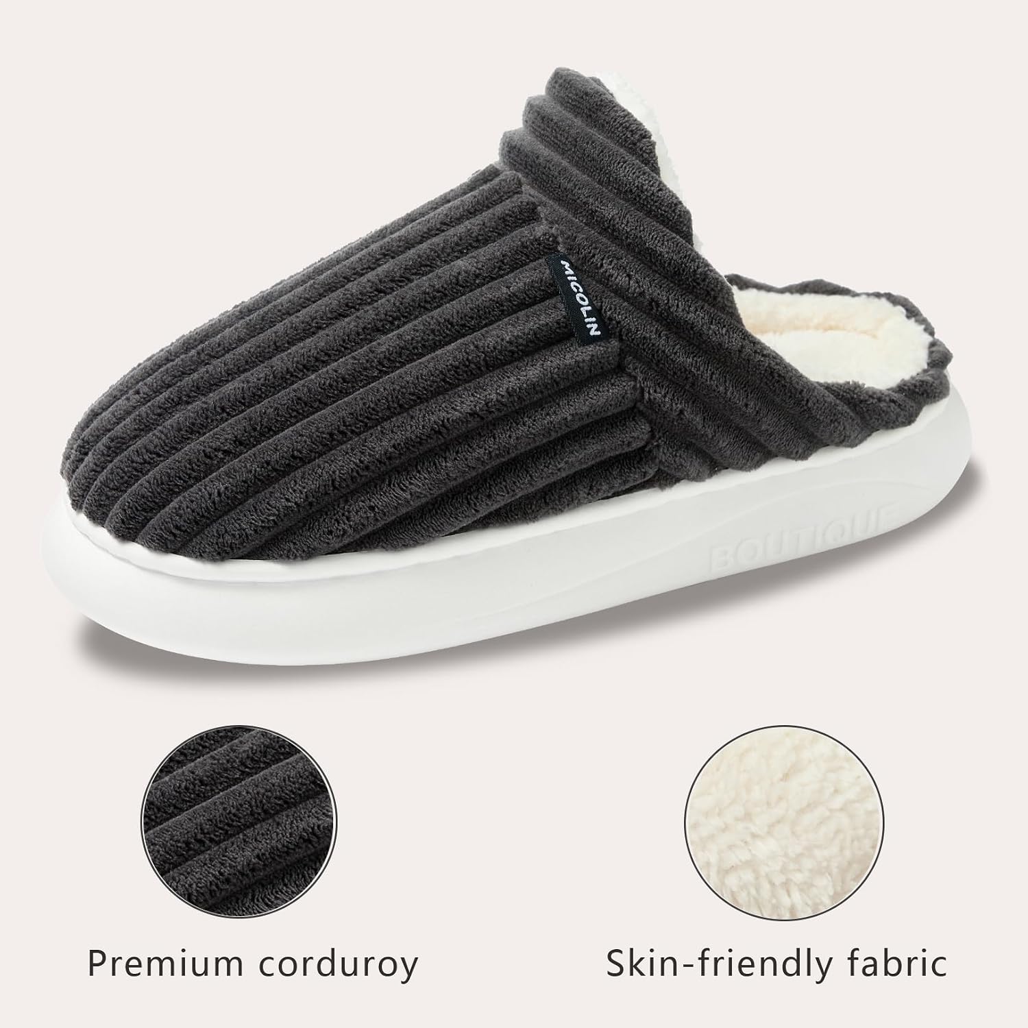 Thumbnail 4 de Misolin Chaussons Femme Hiver Chaud