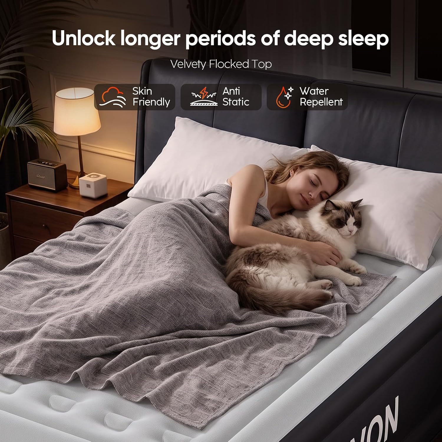 Detalle de DIVON Queen Air Mattress, 18-Inch Raised