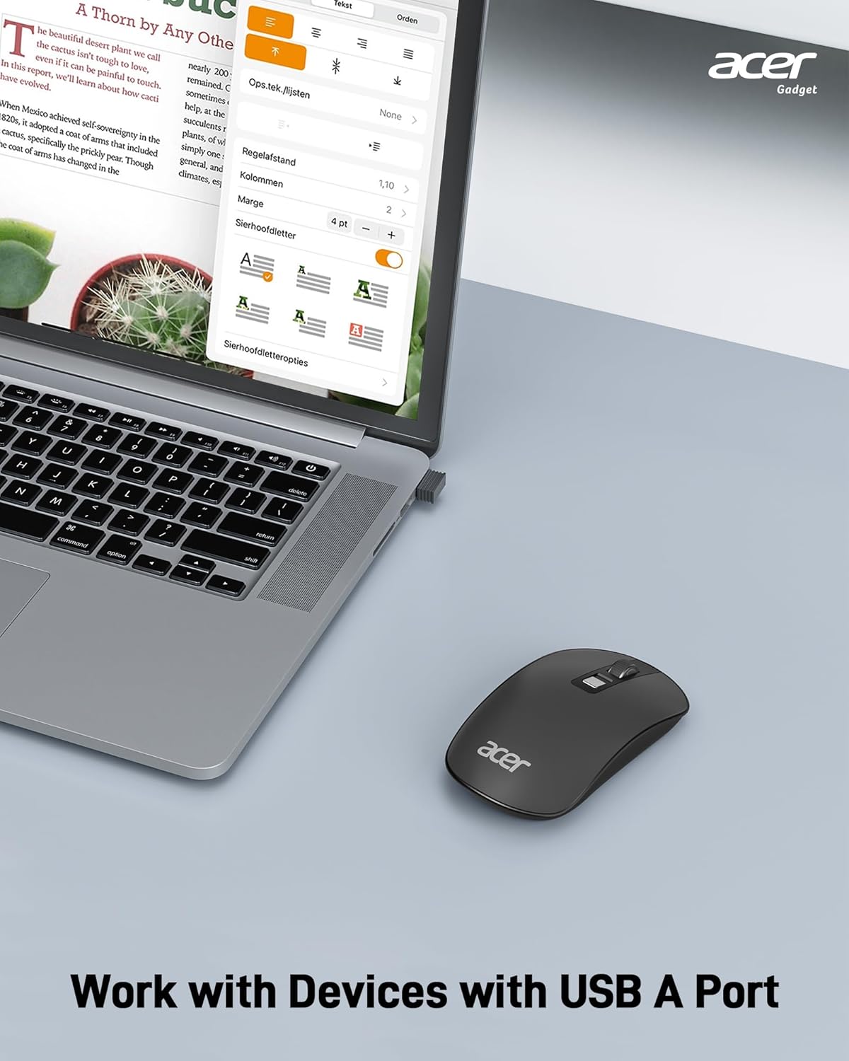 Thumbnail 4 de acer Wireless Mouse 1600 DPI adjustable compact mouse 🖱