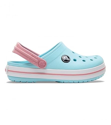 Detalle de Crocs Unisex Kinder Crocband Clog K Clog, Ice Blue/White – Größe 28/29 EU