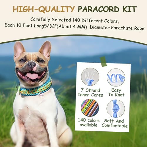 Thumbnail 2 de WEREWOLVES Paracord-Kombi-Set in 140 Farben, 3 m – Vielseitiges Paracord-Zubehör für Armbänder, Hundehalsbänder und mehr