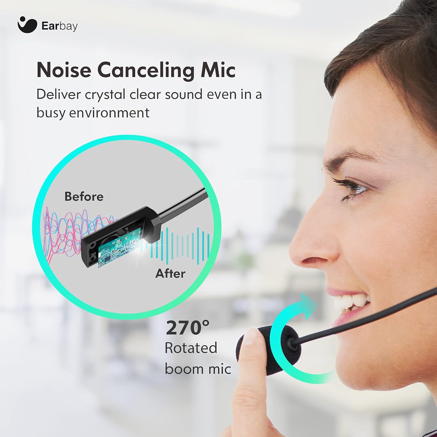 Thumbnail 3 de USB Headset Lightweight wired headset with mic 📞