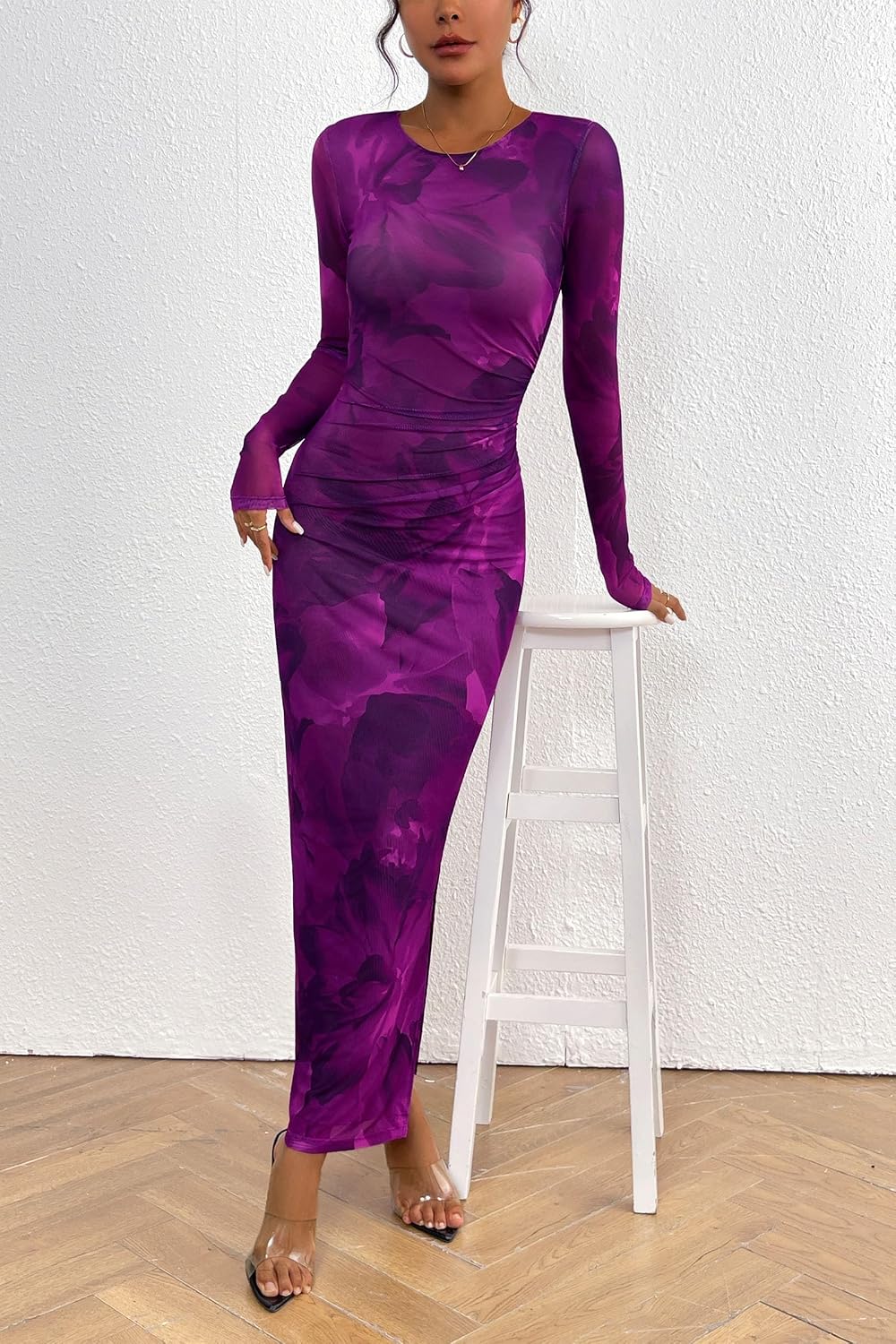 Detalle 1 de PRETTYGARDEN Bodycon Maxi Dress XS–XL