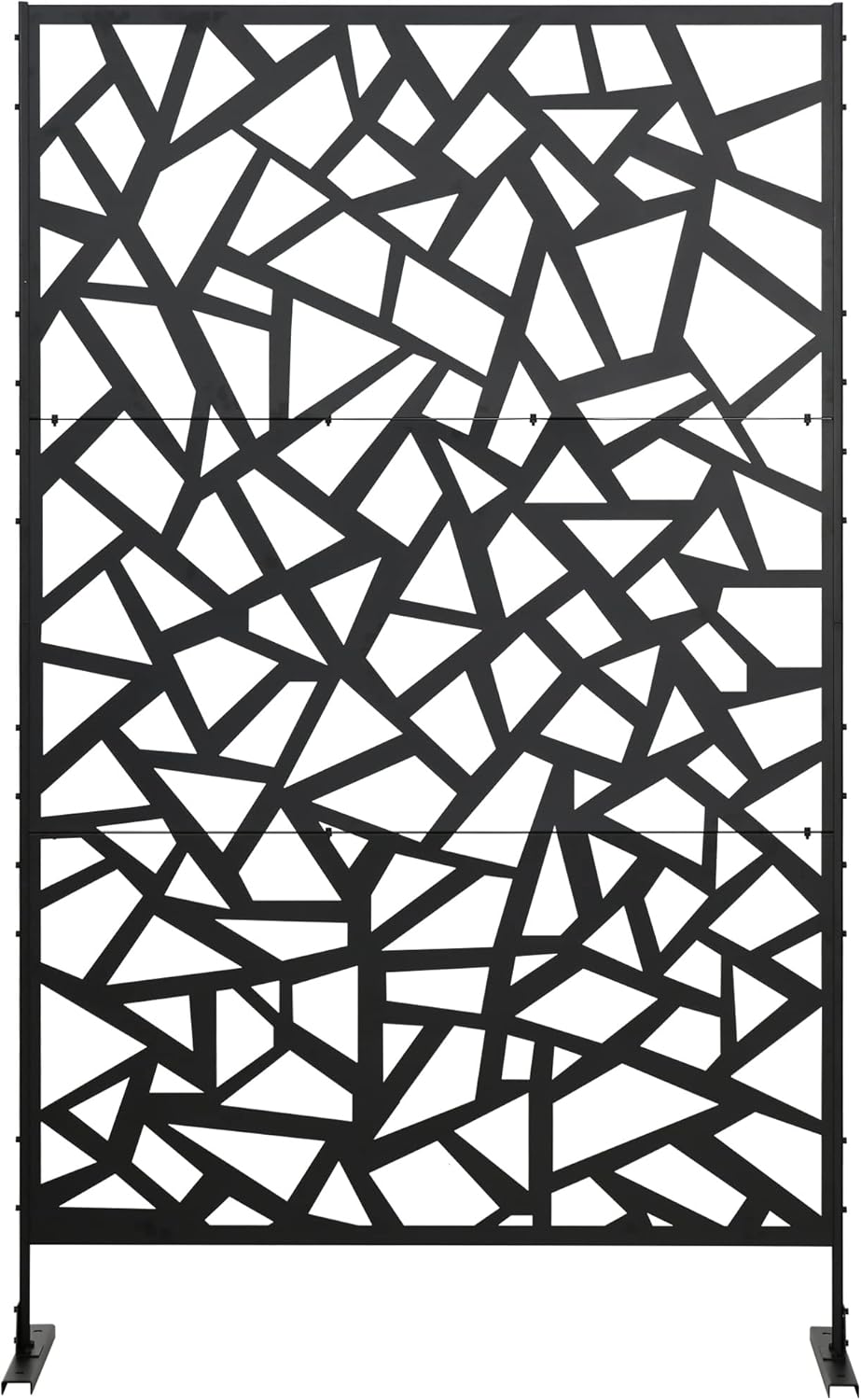Thumbnail 5 de Outsunny Panneau Brise-Vue Jardin Balcon – 122 x 45 x 198 cm, noir, métal époxy ajouré