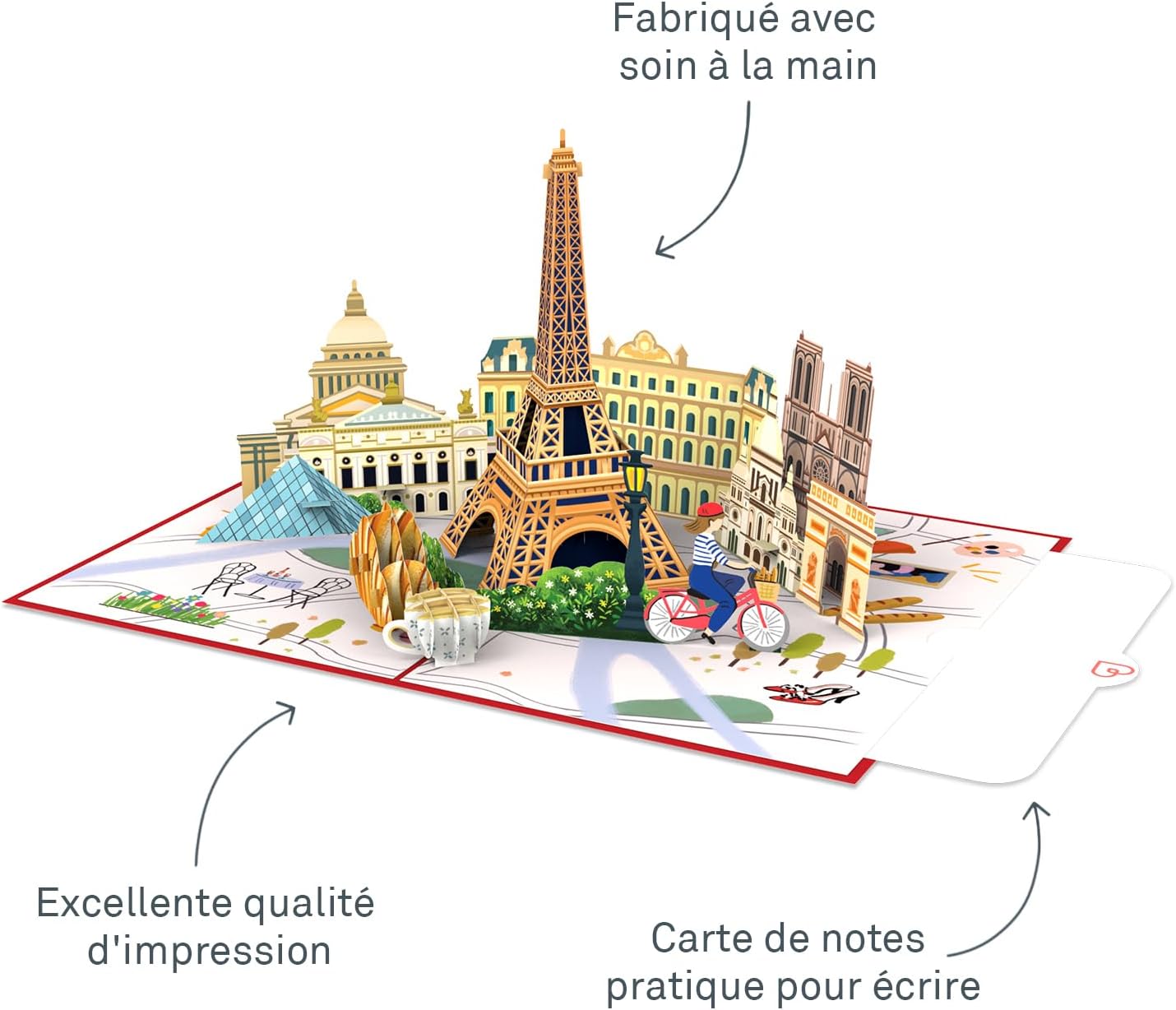 Thumbnail 1 de Carte pop-up Paris papercrush® : carte 3D d’anniversaire avec Tour Eiffel et Versailles