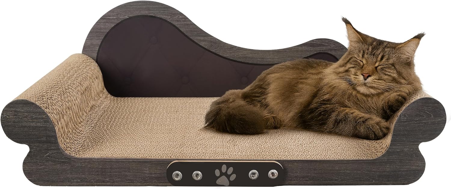 Tiragraffi per Gatti Adulti XXL – Tiragraffi Cartone Design Divano 68 cm