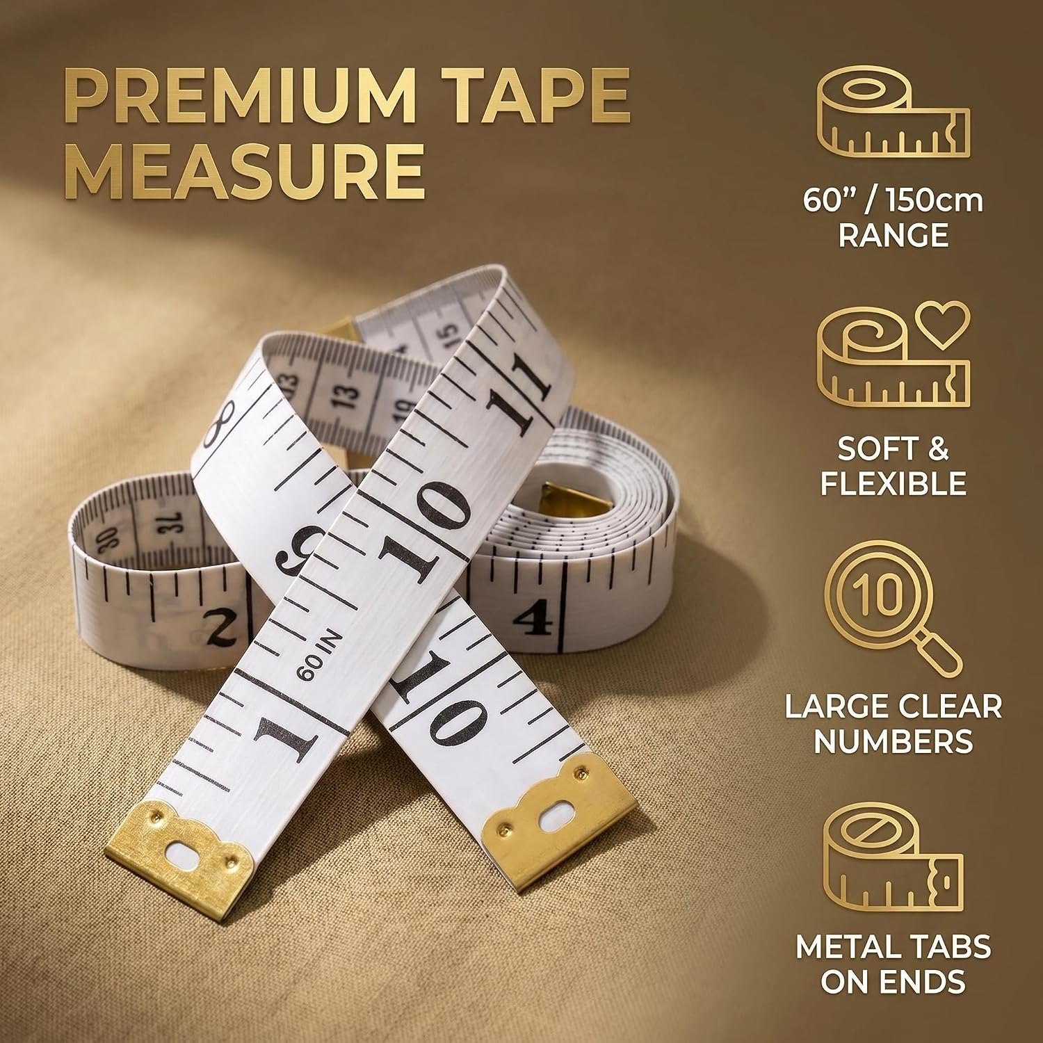 Detalle 2 de Osldims 1 Body Measuring Tape, Soft Dual Scale, 60 Inches/150 Centimeters