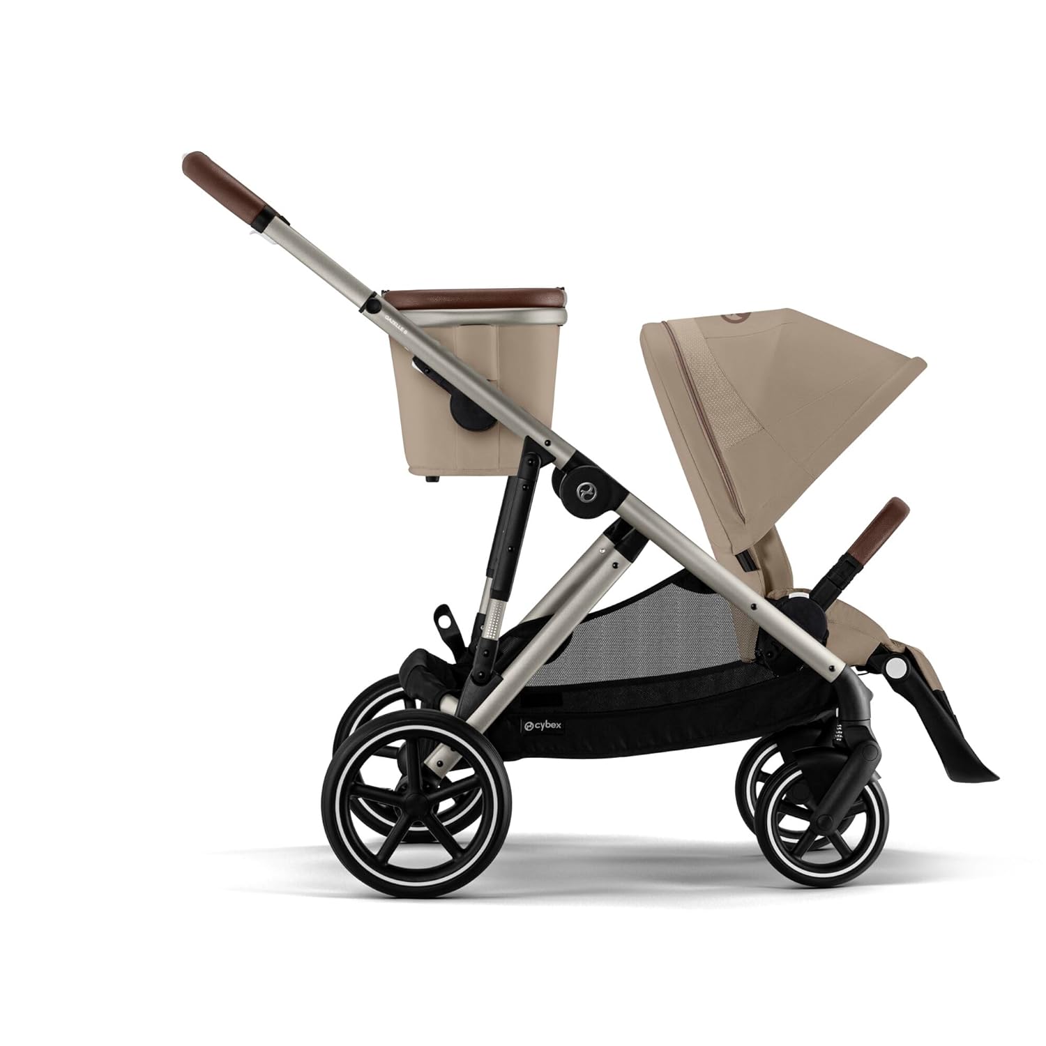 Detalle de CYBEX Gold Gazelle S – Kombinierbarer Kinderwagen ab Geburt bis ca. 4 Jahre, Almond Beige