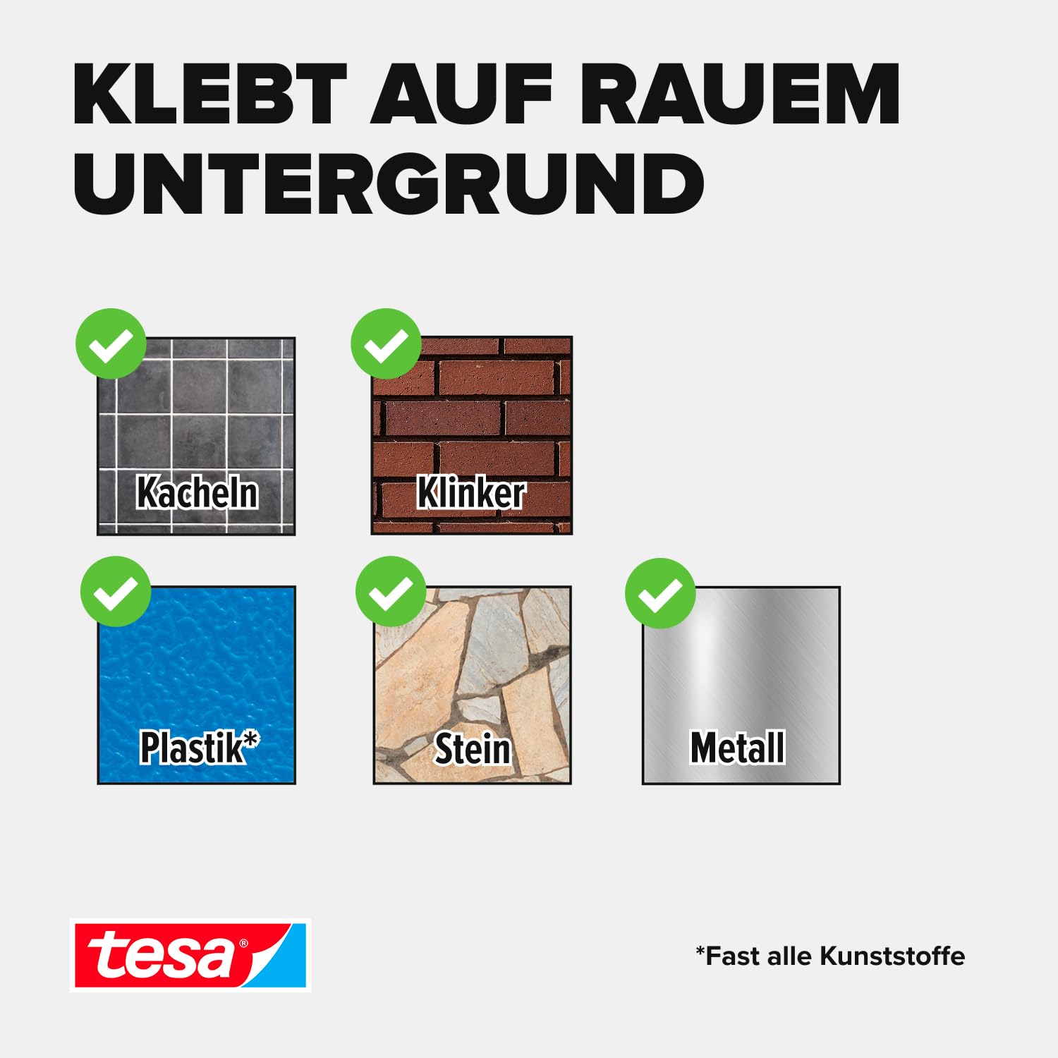 Thumbnail 4 de tesa Powerbond Outdoor – Doppelseitiges Montageband für den Außenbereich, 5 m x 19 mm