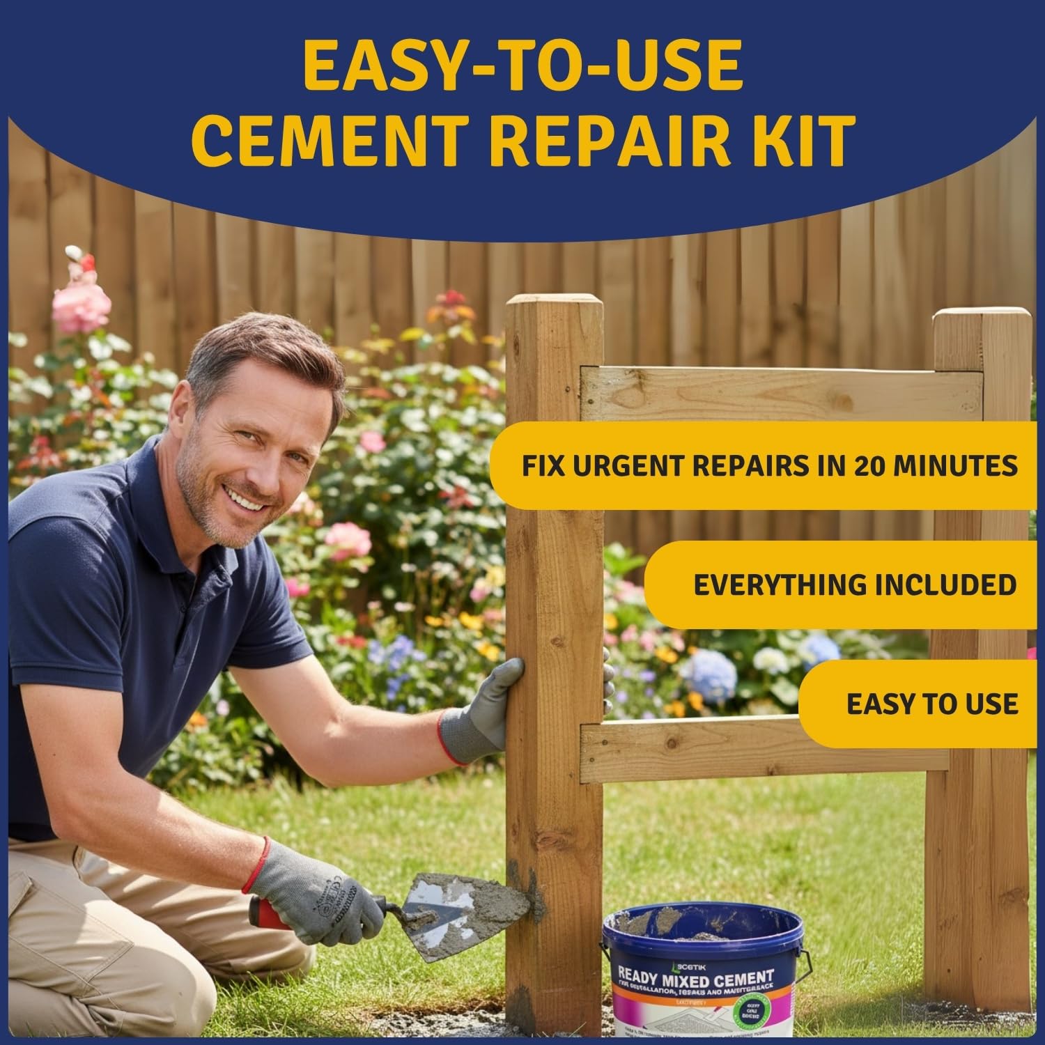 Detalle 2 de Cement Ready Mixed 2.5 kg rapid-setting kit