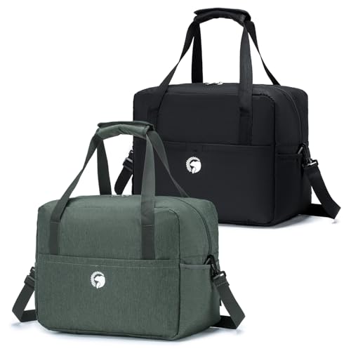 Detalle de SPAHER 2X bolsas de viaje plegables 40x30x20 cm (25 L) con separación seca y húmeda