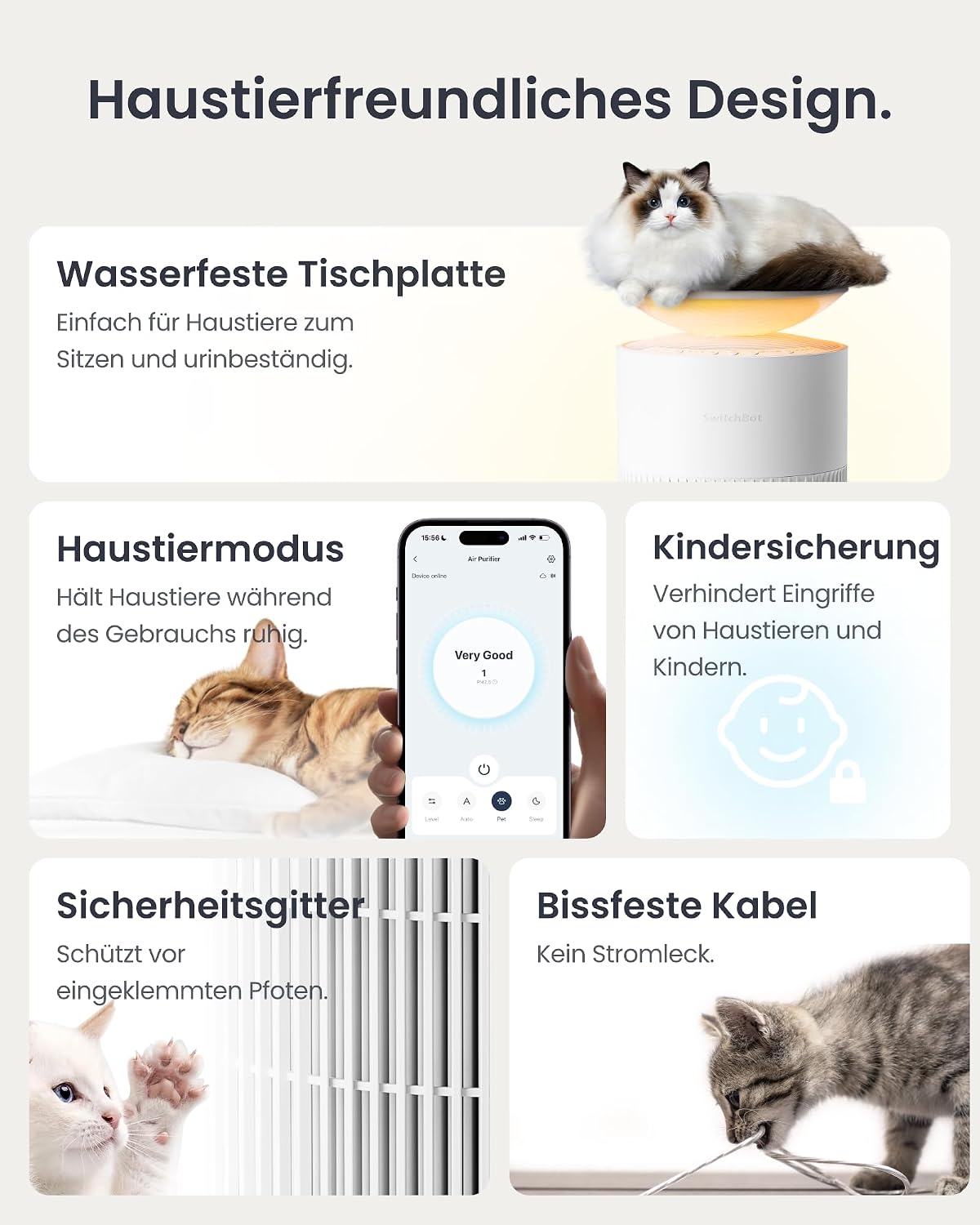 Thumbnail 6 de SwitchBot Luftreiniger mit App Steuerung