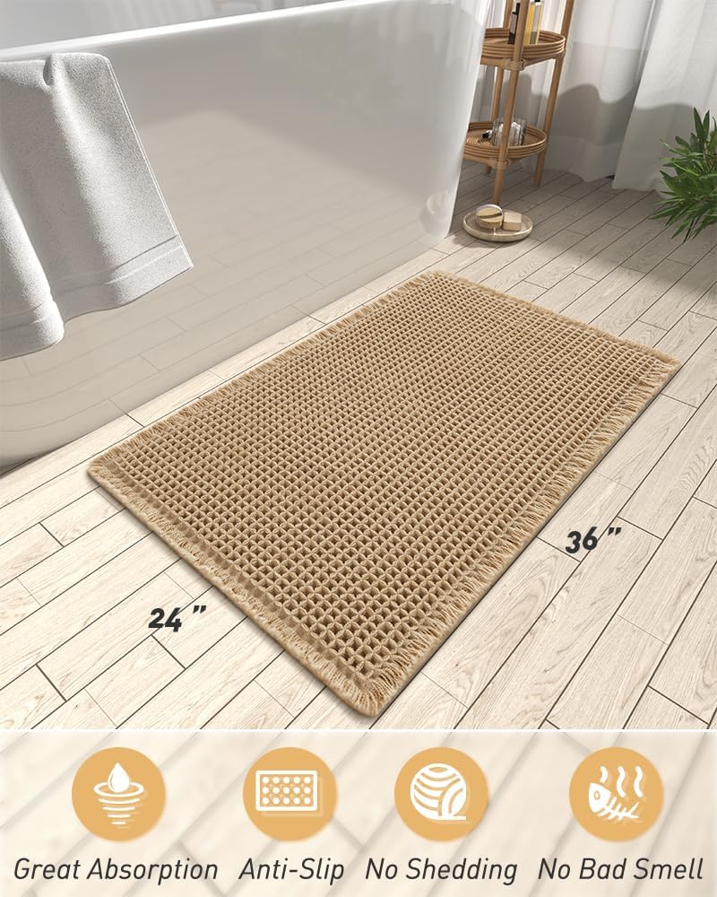 Thumbnail 1 de AMOAMI Upgraded Waffle Bath Mat 24" x 36"