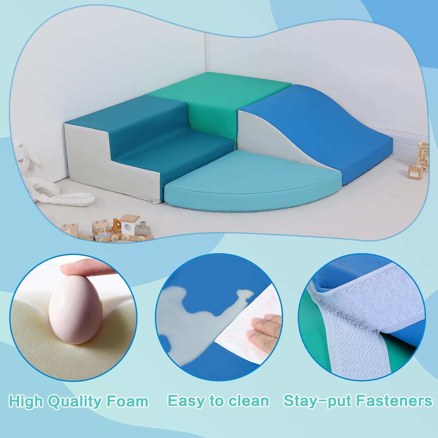 Thumbnail 4 de TODIBY 4-Piece Soft Climbing Blocks for Toddlers