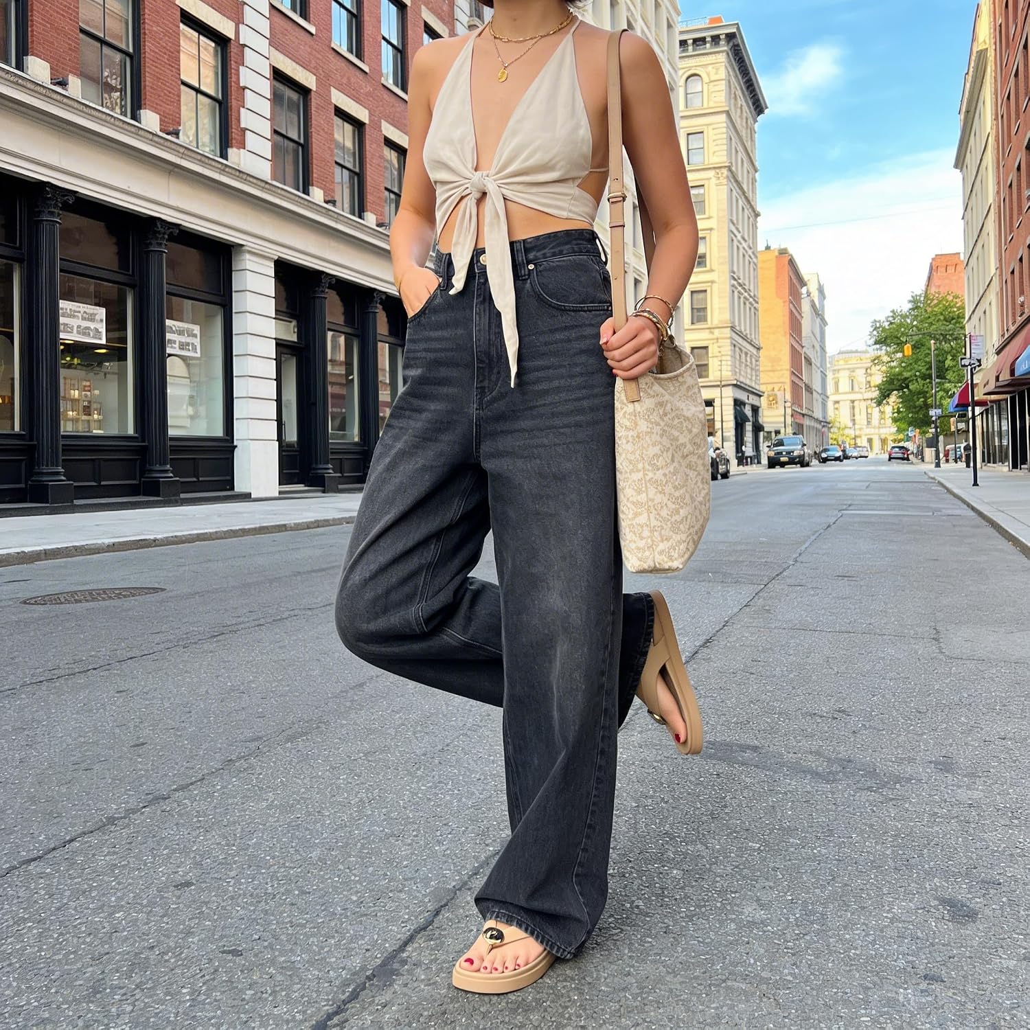 Thumbnail 5 de CUSHIONAIRE Expo Thong Sandals for Women: Comfortable Slingback Sandals with Arch Support