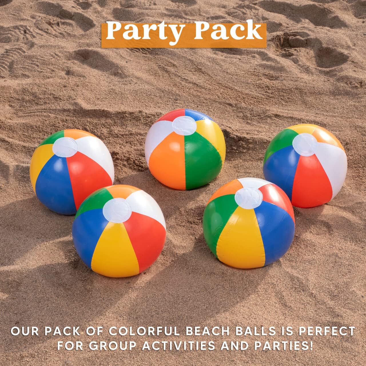 Thumbnail 6 de JOYIN 12 Pack Rainbow Inflatable Beach Balls (12"/16") for Pool Games & Party Favour Sets