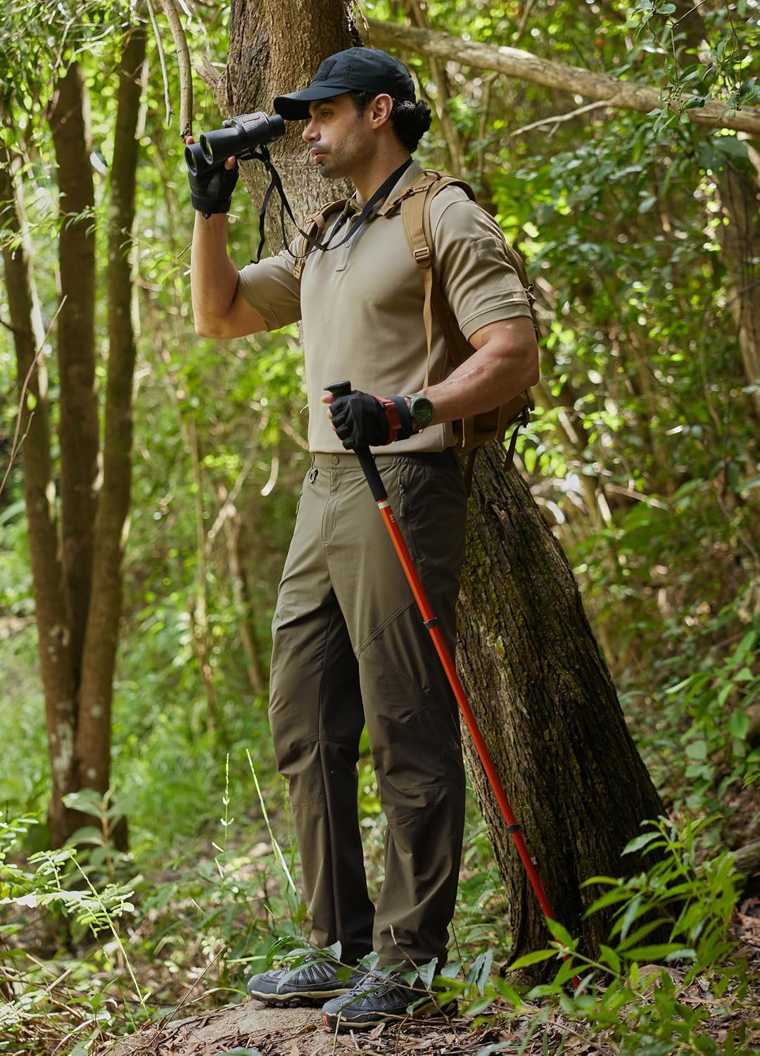 Detalle de Libin Men’s Lightweight Stretch Hiking Pants with Quick-Dry Tactical Cargo Pockets