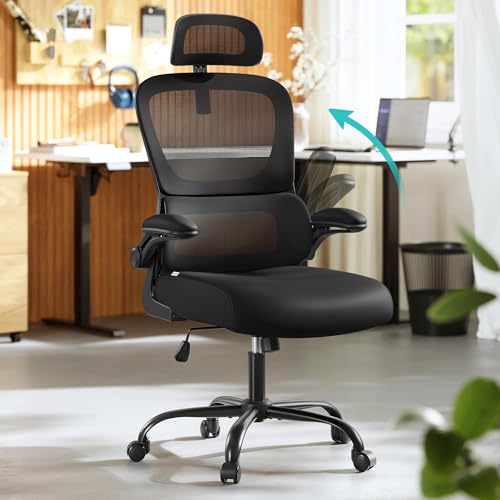 Detalle de SONGMICS Chaise de Bureau OBN041B01: Ergonomie double maille et soutien lombaire adaptatif
