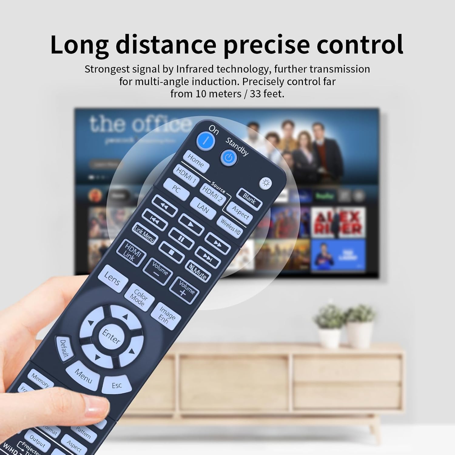 Thumbnail 4 de TCNOUMT replacement remote control for Epson projectors (EH-TW8200W, EH-TW9200W, EH-TW9400W and listed models)