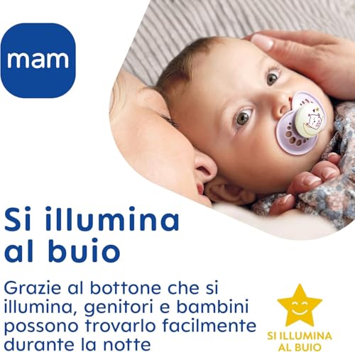 Detalle 2 de MAM Original Night Succhietto 16+ mesi – Set da 2, azzurro/blu