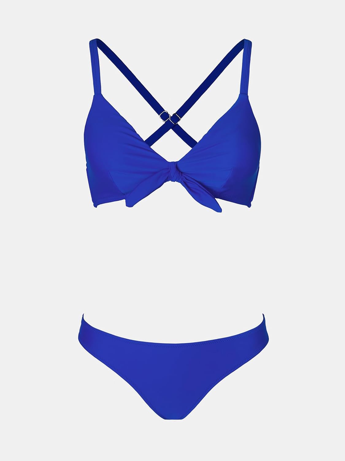 Thumbnail 4 de CUPSHE Femme Bikini Triangle à Nœud Ensemble Bikini 2 Pièces – Dos Croisé, Taille Basse