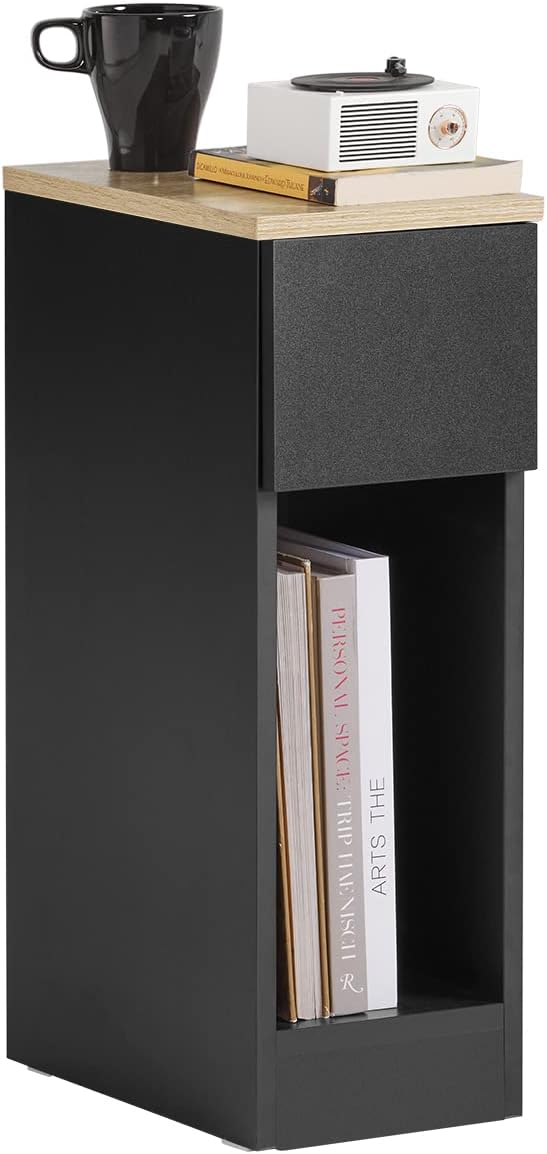Detalle de SoBuy FBT111-SCH mesita estrecha 35 cm