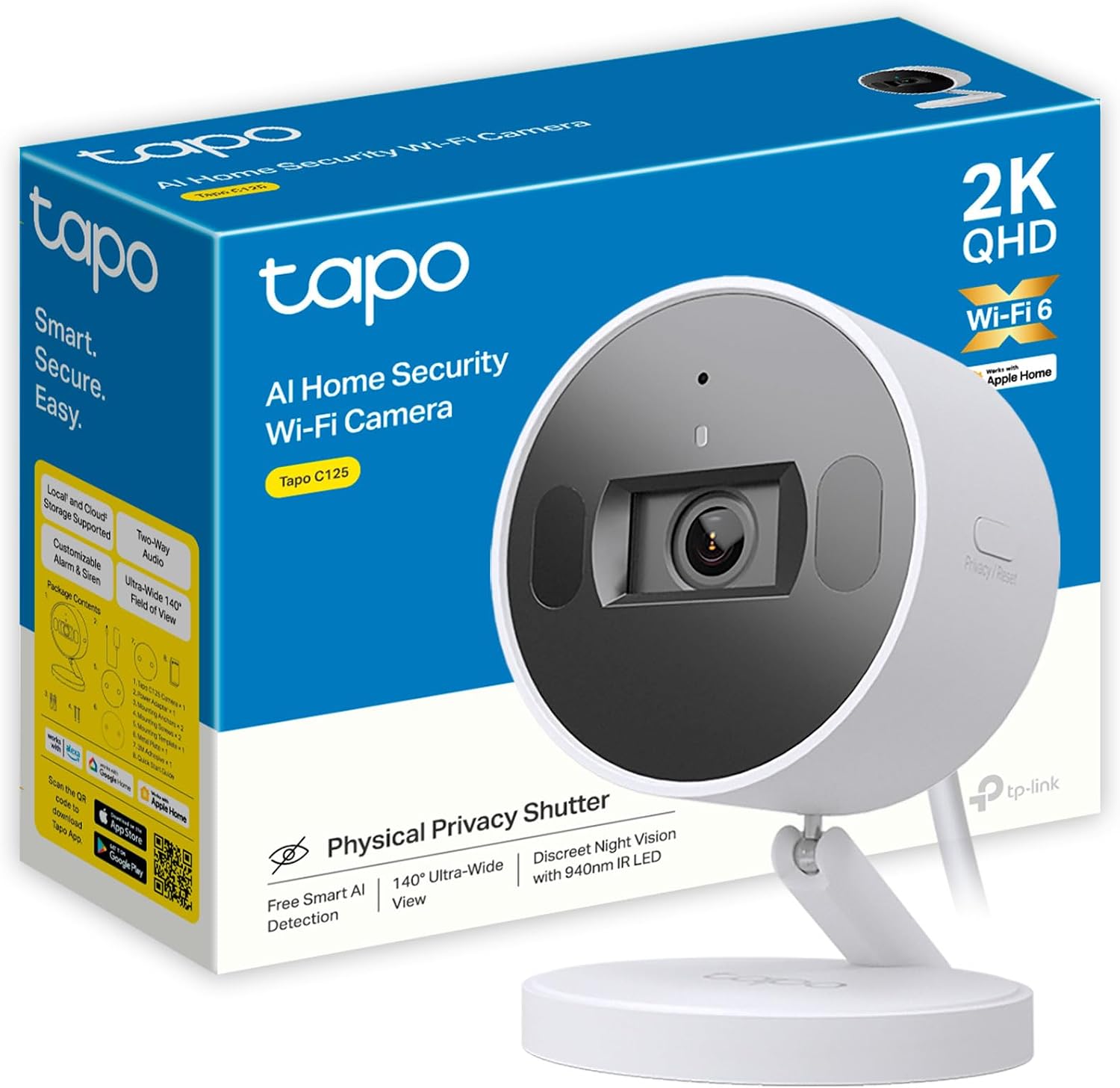 Detalle 2 de TP-Link Tapo C110 Telecamera Wi‑Fi 3MP con visione notturna e audio 🎥