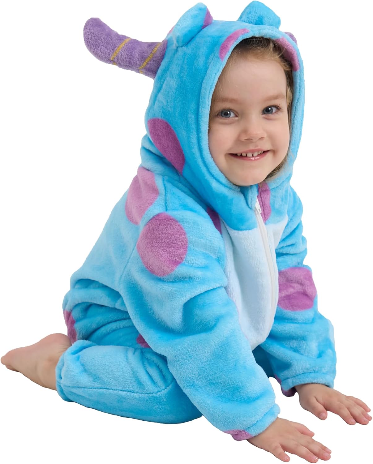 Detalle 1 de SCOPUCI Baby Animal Onesie Pajamas, 100% Flannel Fleece with Hood