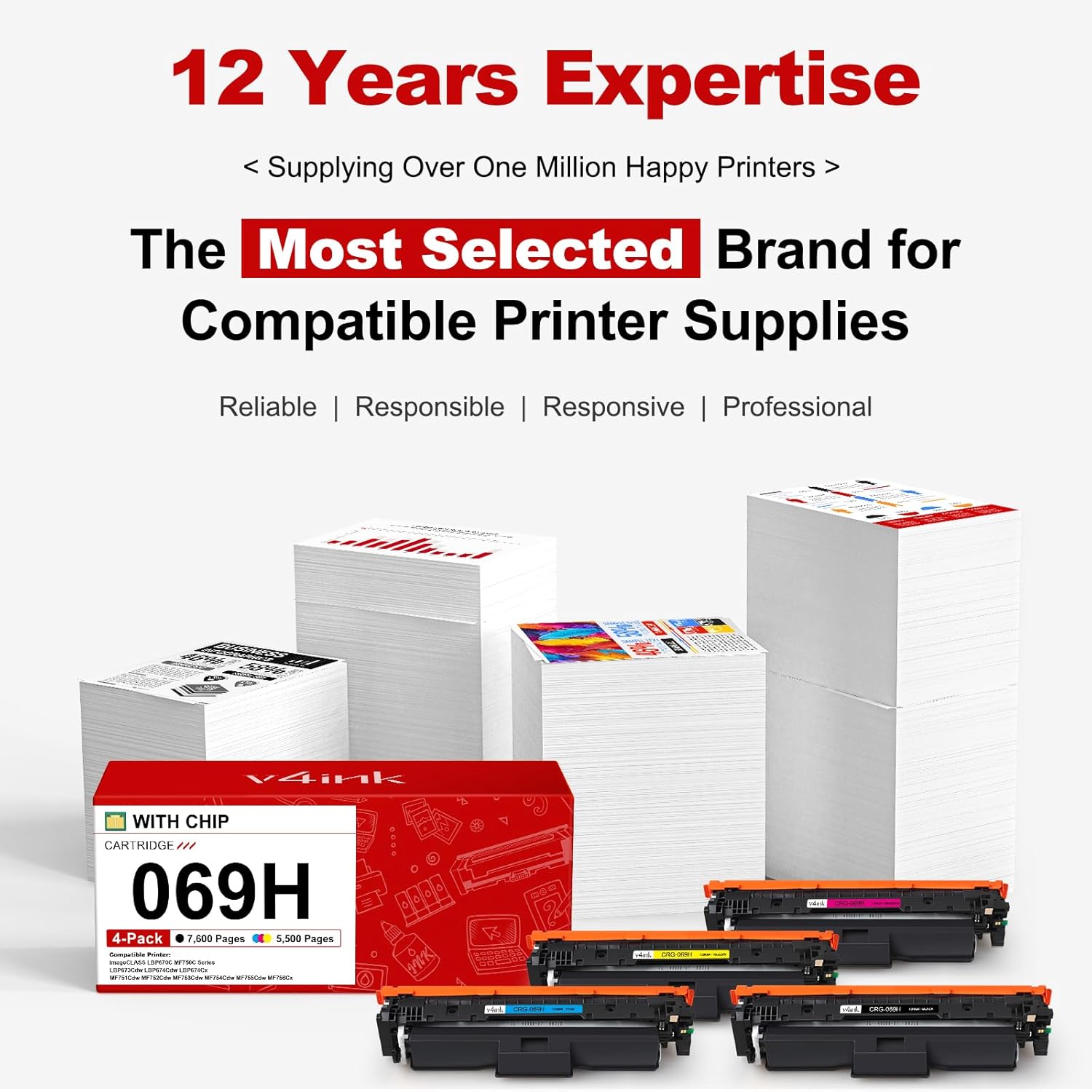 Thumbnail 5 de v4ink 069H Toner Cartridges 4-pack 🖨️