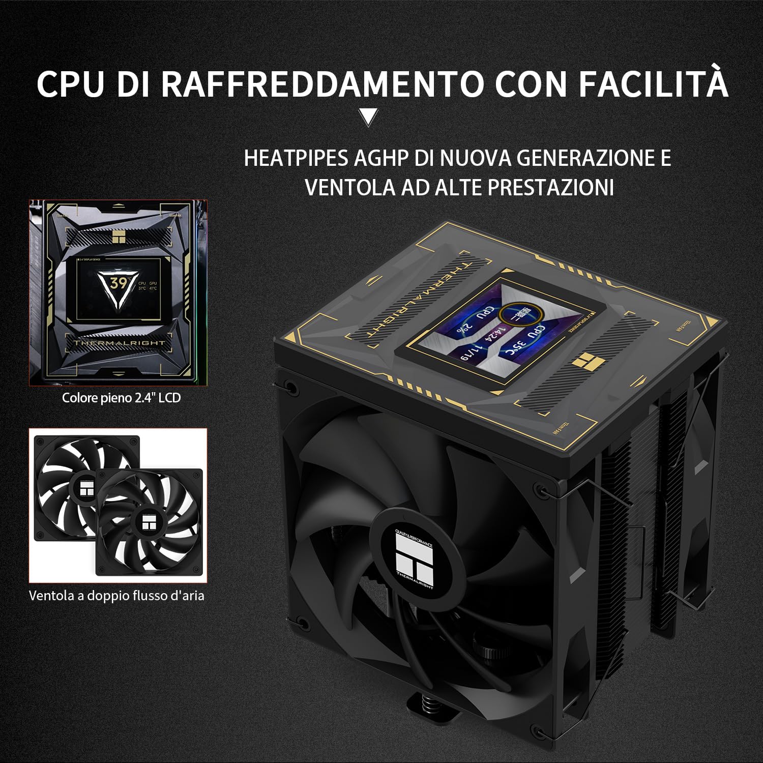 Thumbnail 3 de TR-Burst Assassin 120 Vision (écran LCD IPS 2,4" 320×240) radiateur CPU avec double ventilateur 12 cm