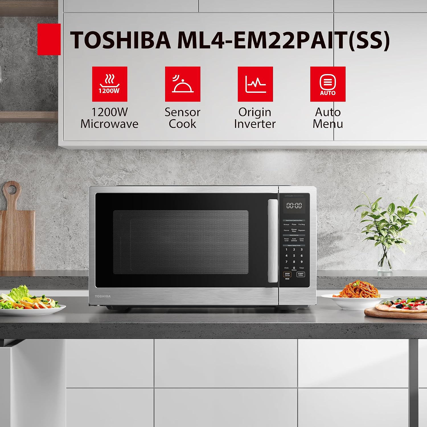Detalle 2 de TOSHIBA ML4-EM22PAIT 1200W Microwave