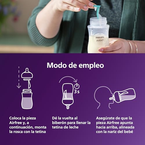 Thumbnail 6 de Philips Avent Biberón Natural Response SCY670/02: 2 biberones de 125 ml con sistema AirFree