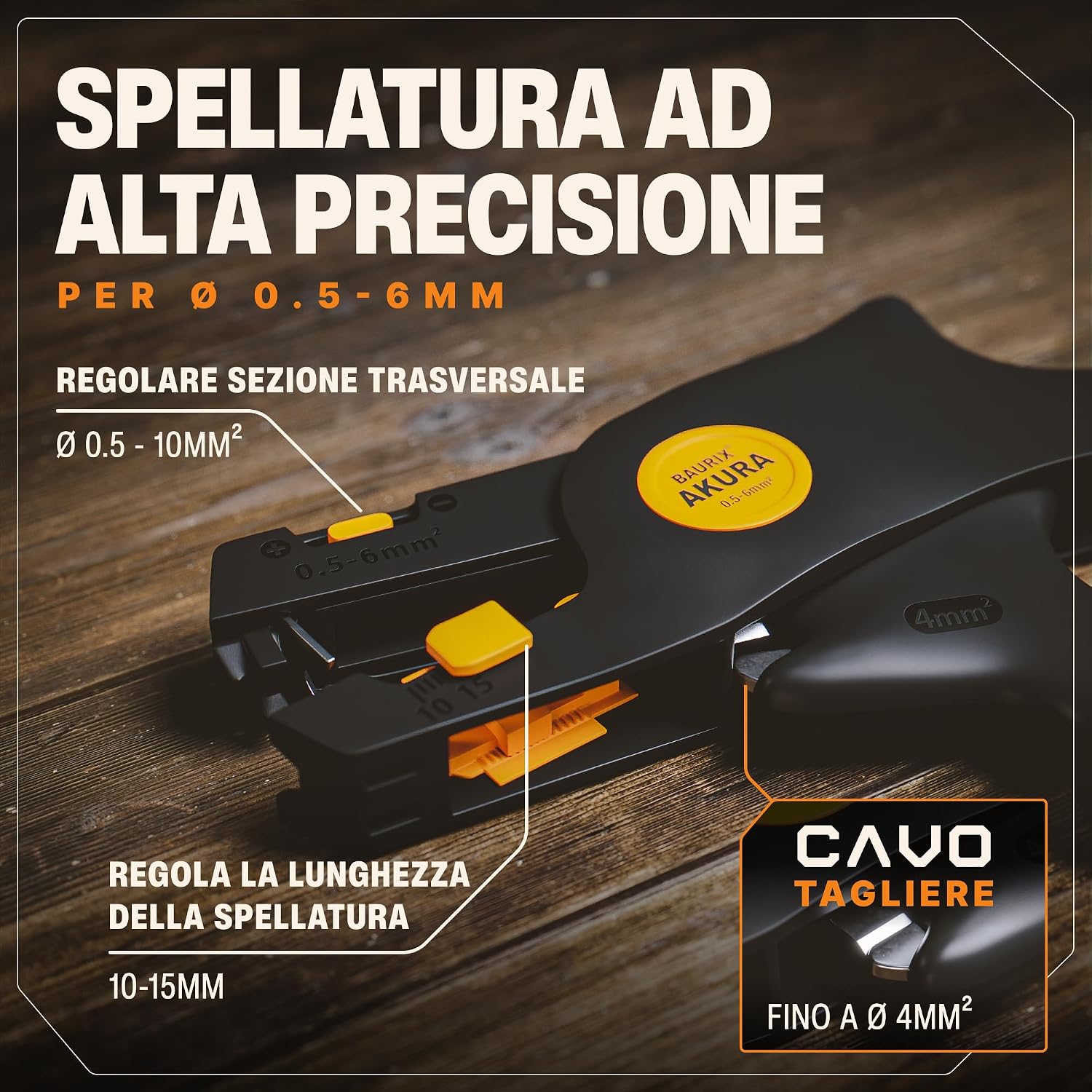 Detalle 2 de BAURIX AKURA spelafili professionale 0,5-6 mm²