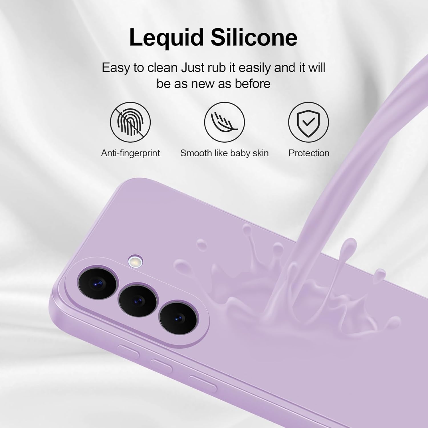 Thumbnail 3 de GiiYoon Case for Samsung Galaxy S26 — Silky-Soft Liquid Silicone Case in Purple