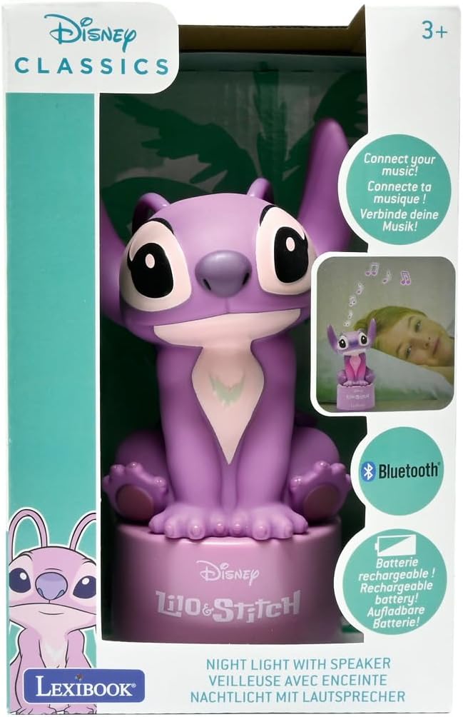 Thumbnail 4 de Lexibook Disney Stitch — Enceinte Bluetooth Veilleuse Angel, Rose (NS02D1)