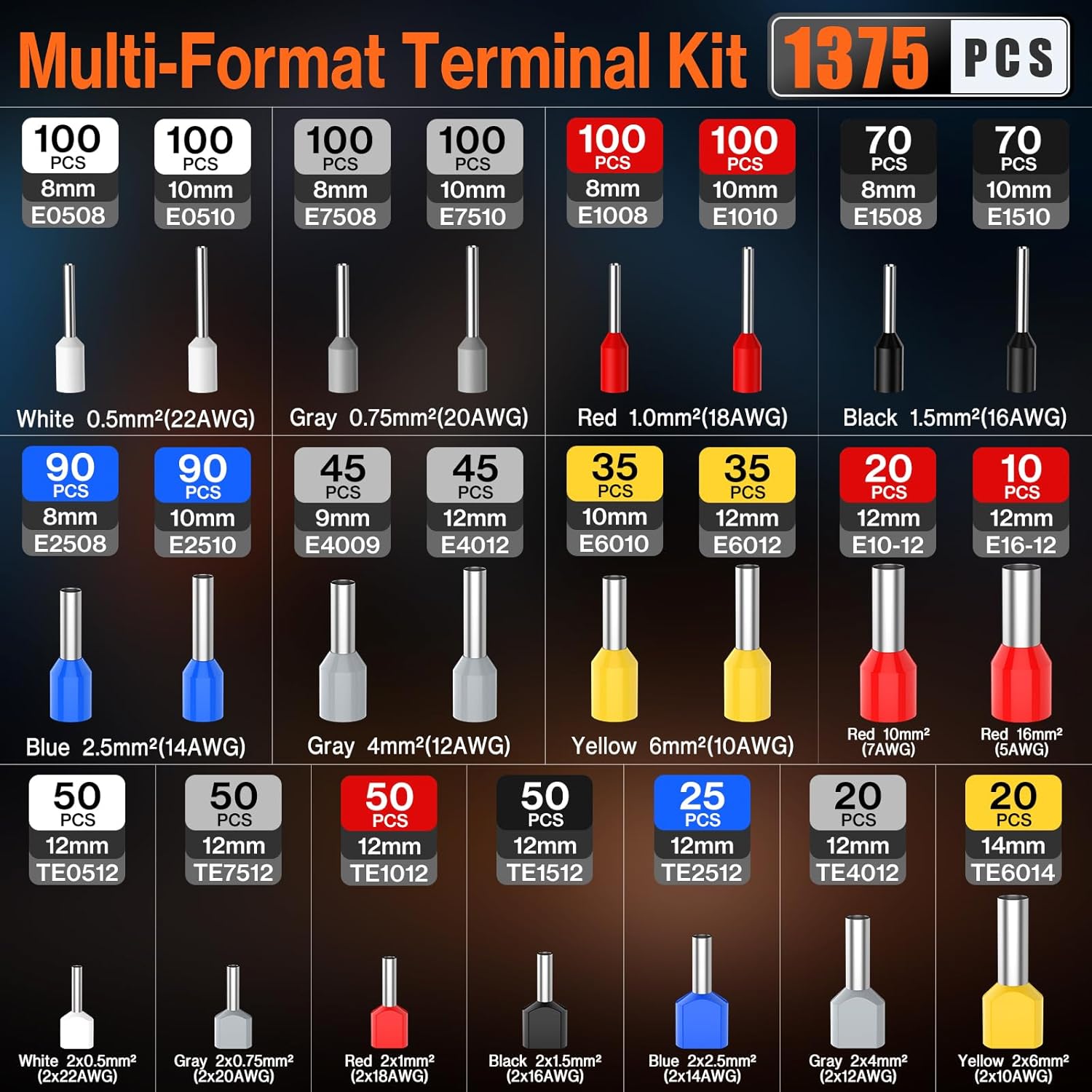 Thumbnail 4 de Preciva Kit Pince à Sertir et Dénuder 0,08–16 mm²