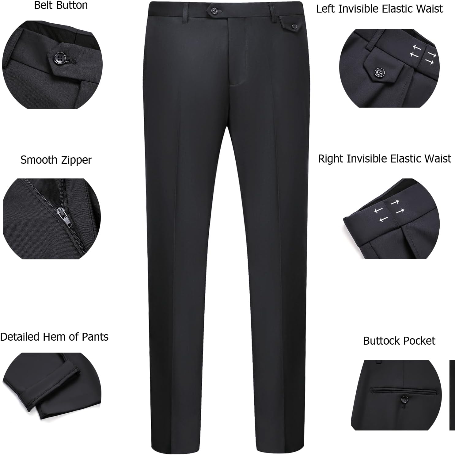 Detalle 1 de WULFUL Men's Suit Set 3-Piece